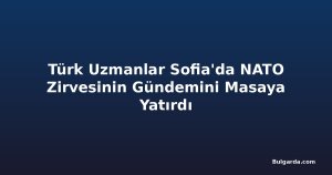 Türk Uzmanlar Sofia'da NATO Zirvesinin Gündemini Masaya Yatırdı