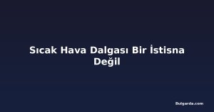 Sıcak Hava Dalgası Bir İstisna Değil