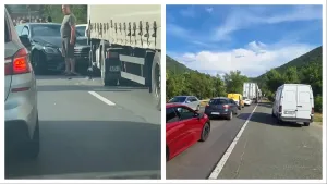 Yunanistan'a Giden Yolda İkinci Kaza: TIR ve Otomobil Kilometrelerce Kuyruk Oluşturdu
