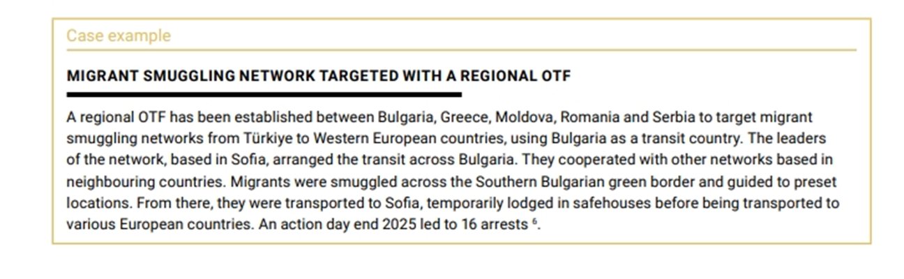 Europol raporundan faksimile