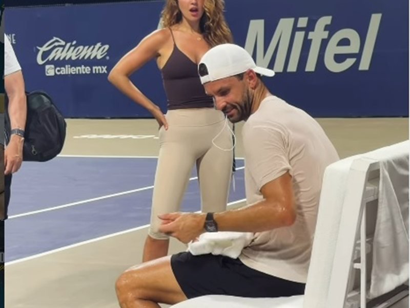 Eiza González, Grigor Dimitrov'un Meksika'daki Antrenmanını İzledi, Plajda Keyif Yaptılar