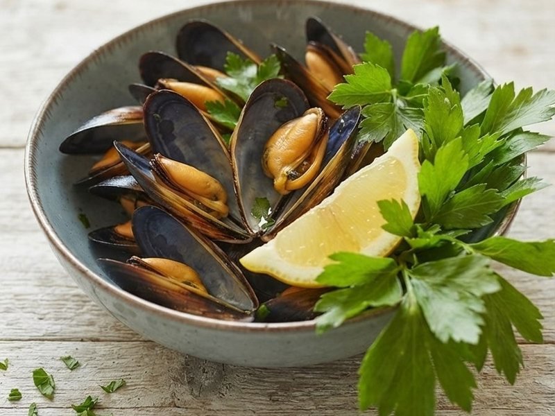 Bira, Sarımsak ve Devesil Otu ile Midye Tarifi