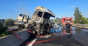 Yunanistan'da Korkunç Kaza: Bulgar Sürücü Alevlerin Arasından Sağ Çıktı