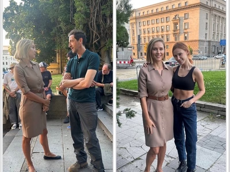 Tatil bitecekti derken Irina Diamant, Maria Bakalova ve Adrien Brody ile Meclis önünde buluştu