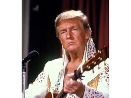 Trump, Yapay Zeka ile Kendini Elvis Presley Kılığına Sokarak Rock'ın Kralı İlan Etti