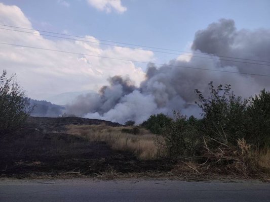 Dupnitsa Yakınlarındaki Yangın 15 Dekarlık Alanı Sarıyor