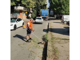 Ruse Belediyesi Çim Temizleme Çalışmalarını Sürdürüyor