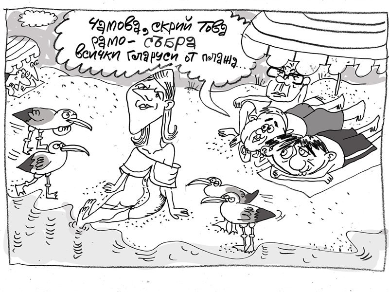 Nedeniyle Plajda Tüm Glaruslar Toplandı - İvaylo Ninov'un Karikatürünü İzleyin