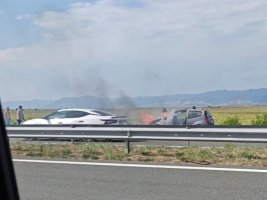 Yambol Yakınlarında Trafiğe Kapan bir Kaza