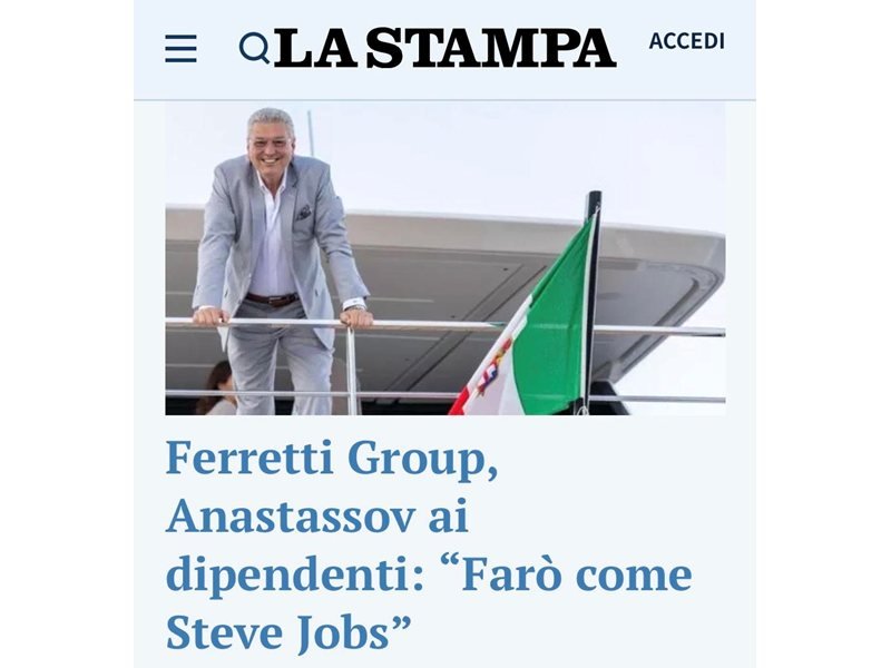 Stasi Anastasov, Ferretti Group ile Steve Jobs'ın teknolojilerle başardığını yapmak istiyor