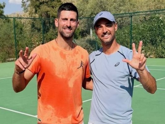 Bulgaristan'ın üçüncü raketi Dimitır Kuzmanov Novak Djokovic ile Atina'da antrenman yaptı ve 'Tanrı büyük' dedi