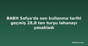BABH Sofya'da son kullanma tarihi geçmiş 28,8 ton turşu lahanayı yasakladı