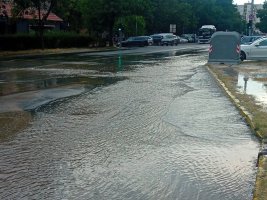 Filibe'de bulvarı su bastı, musluklar kurudu (Fotoğraflar)