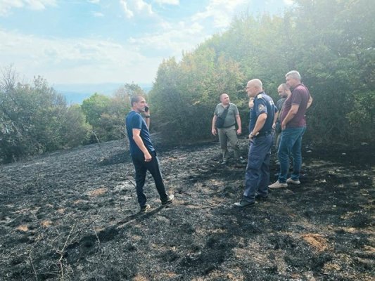 Veliko Tırnovo yakınında kuru otlarda yangına 100'den fazla kursan müdahale ediyor