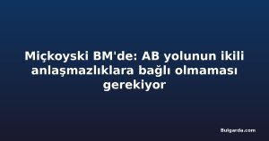 Miçkoyski BM'de: AB yolunun ikili anlaşmazlıklara bağlı olmaması gerekiyor