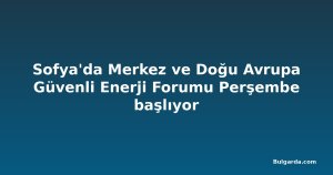 Sofya'da Merkez ve Doğu Avrupa Güvenli Enerji Forumu Perşembe başlıyor