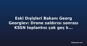Eski Dışişleri Bakanı Georg Georgiev: Drone saldırısı sonrası KSSN toplantısı çok geç kaldı