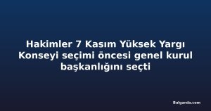 Hakimler 7 Kasım Yüksek Yargı Konseyi seçimi öncesi genel kurul başkanlığını seçti