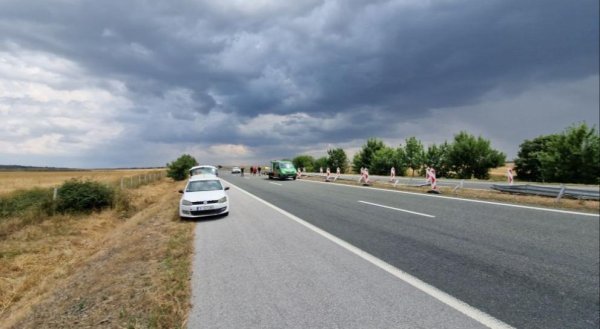Trakya otoyolu'nda görev başında hayatını kaybeden Avtomagistrali çalışanı