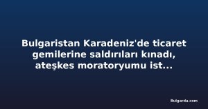 Bulgaristan Karadeniz'de ticaret gemilerine saldırıları kınadı, ateşkes moratoryumu isteyecek